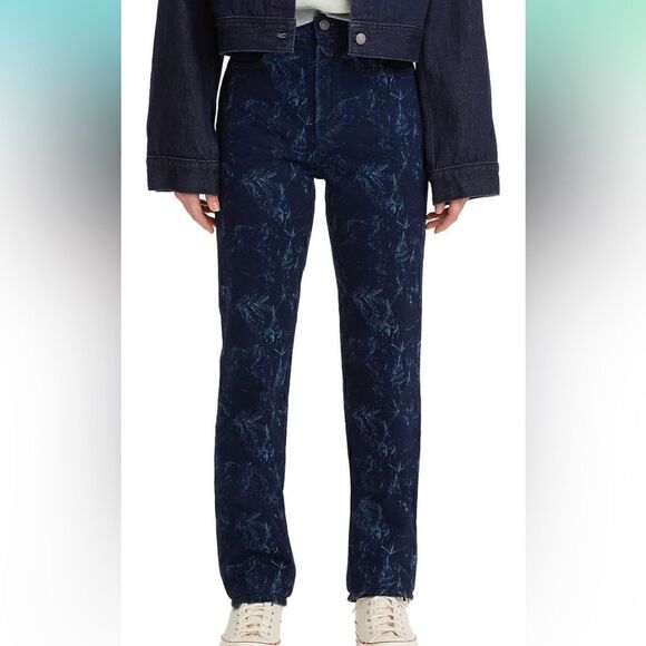 NWT Levi’s 70's Wellthread  Blue Jeans High Waist Slim Straight Leg Size 28 - Picture 3 of 15